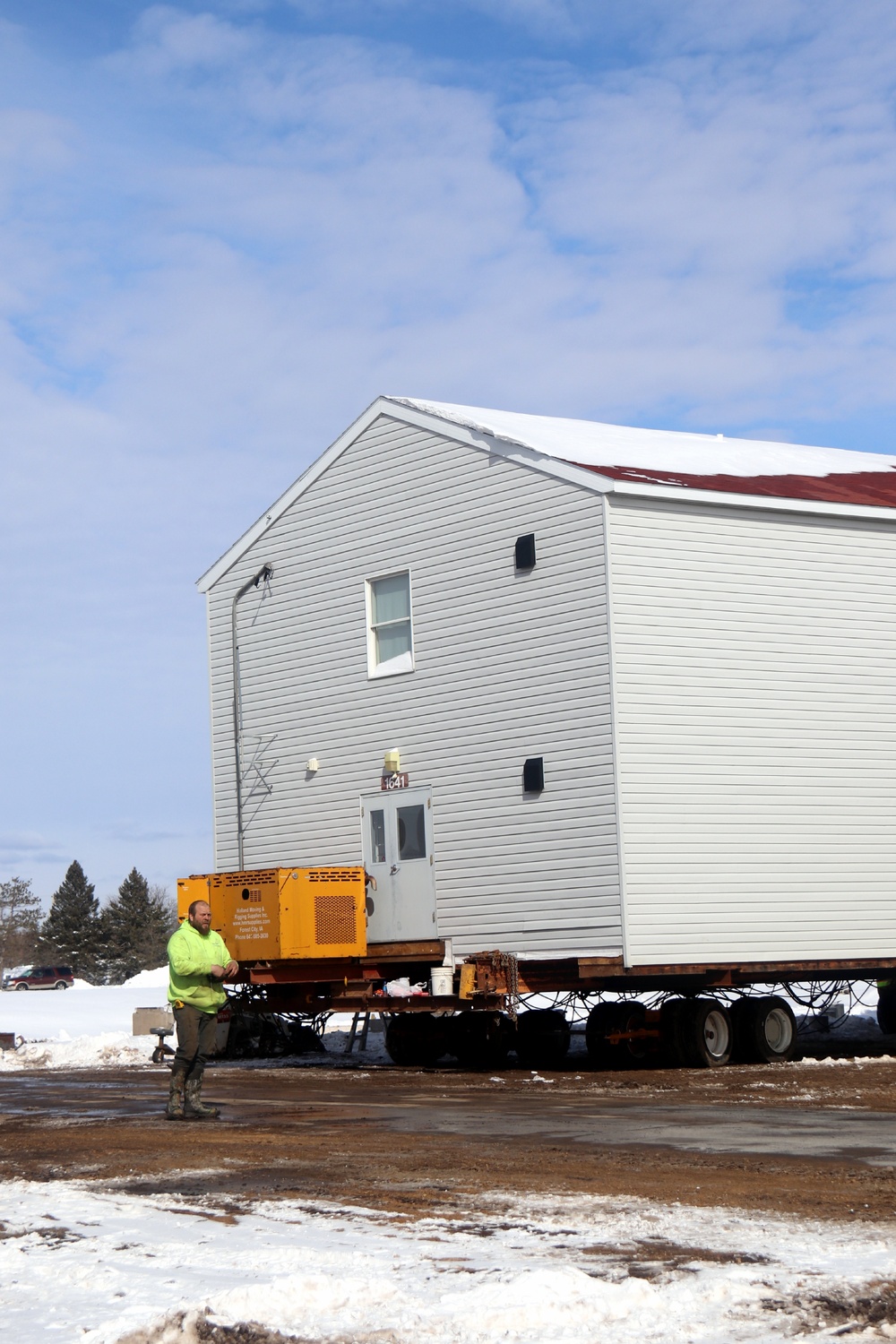 History made: Contractor moves first two World War II-era barracks at Fort McCoy