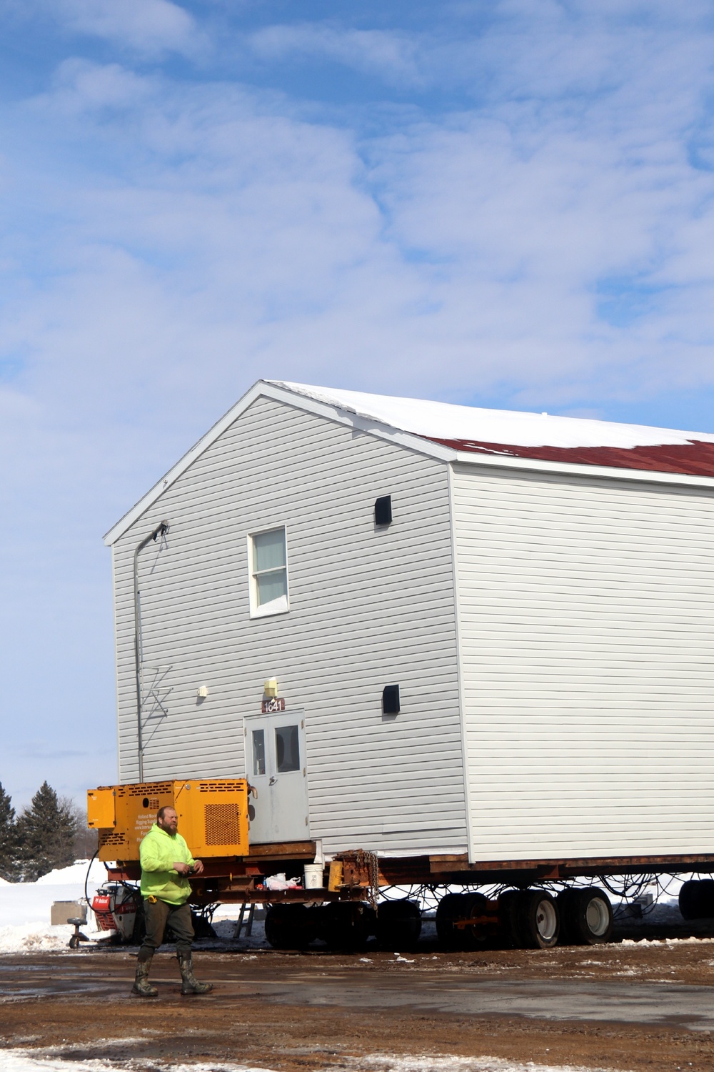 History made: Contractor moves first two World War II-era barracks at Fort McCoy