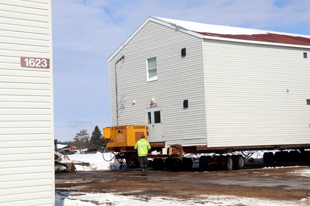 History made: Contractor moves first two World War II-era barracks at Fort McCoy