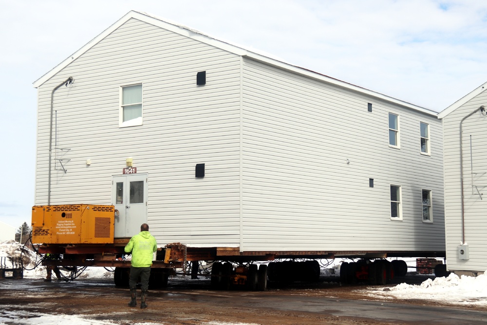 History made: Contractor moves first two World War II-era barracks at Fort McCoy