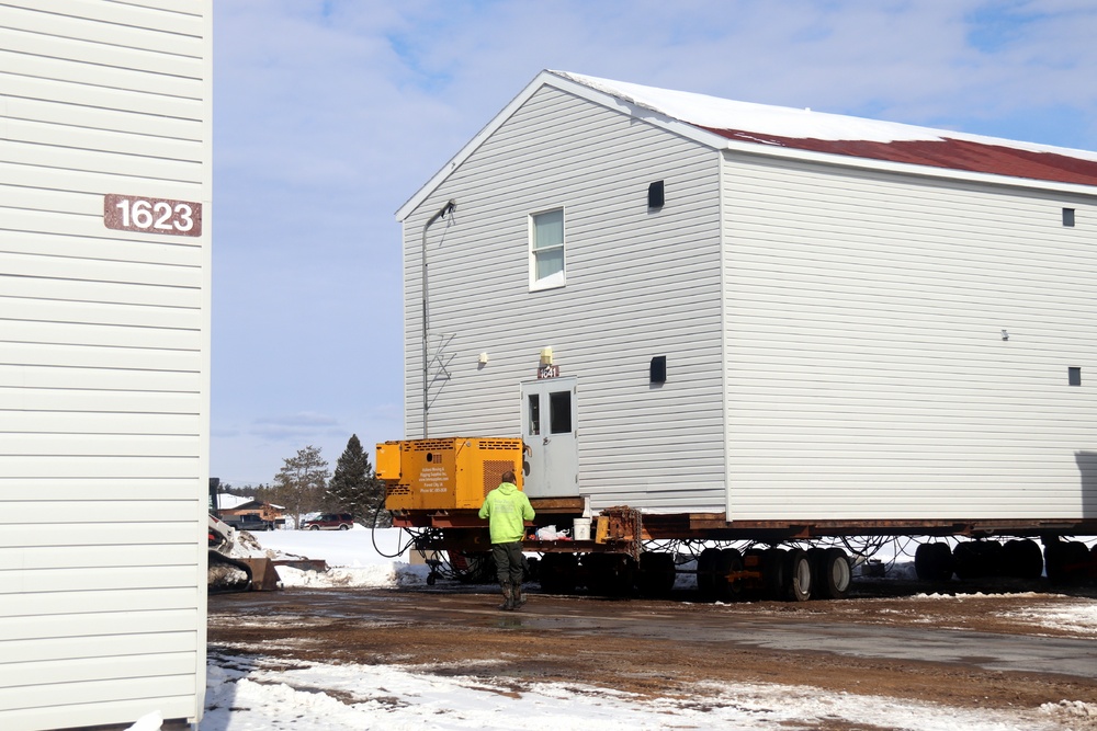 History made: Contractor moves first two World War II-era barracks at Fort McCoy