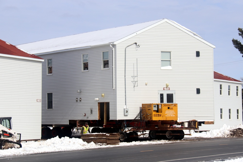 History made: Contractor moves first two World War II-era barracks at Fort McCoy