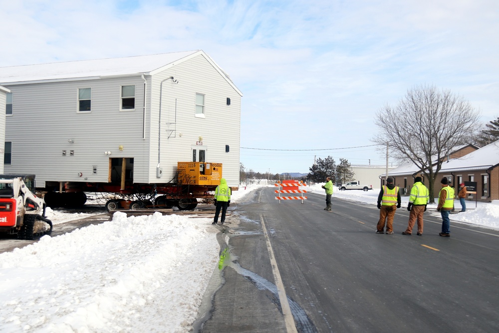 History made: Contractor moves first two World War II-era barracks at Fort McCoy