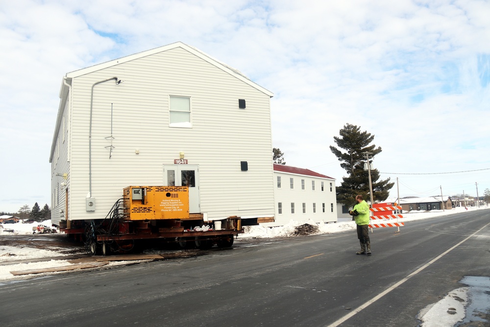 History made: Contractor moves first two World War II-era barracks at Fort McCoy