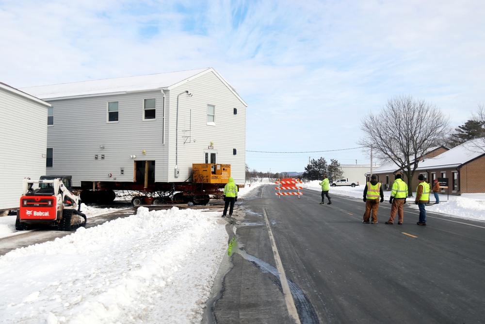 History made: Contractor moves first two World War II-era barracks at Fort McCoy