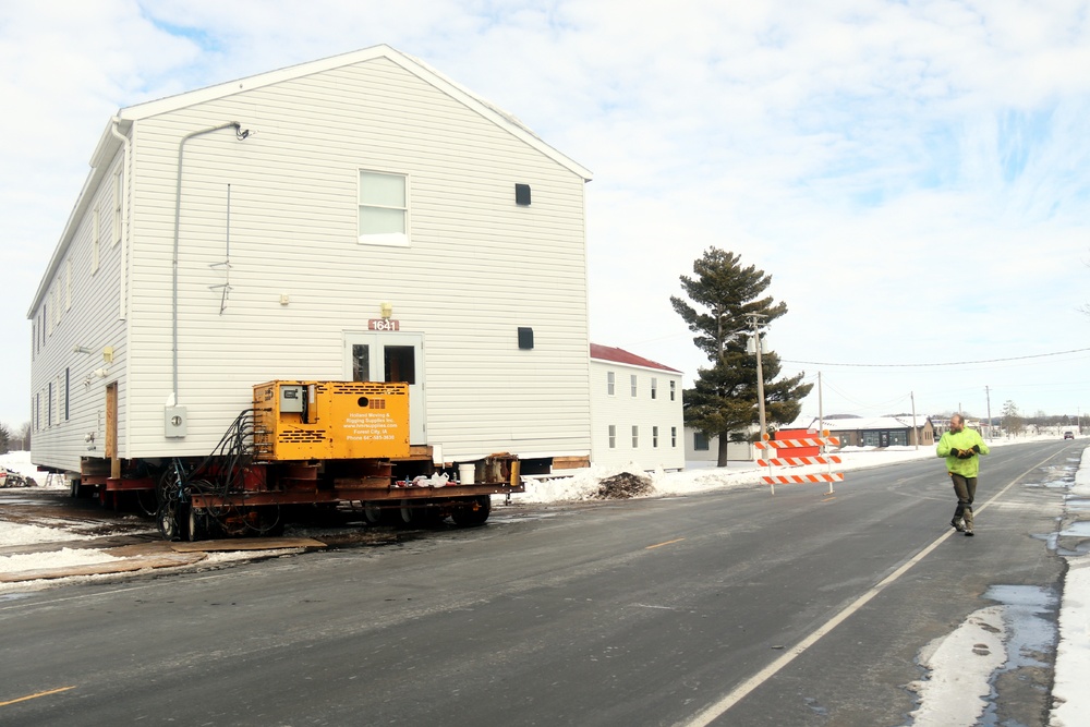 History made: Contractor moves first two World War II-era barracks at Fort McCoy