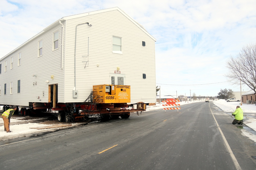 History made: Contractor moves first two World War II-era barracks at Fort McCoy