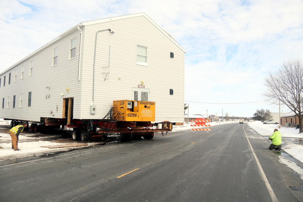 History made: Contractor moves first two World War II-era barracks at Fort McCoy