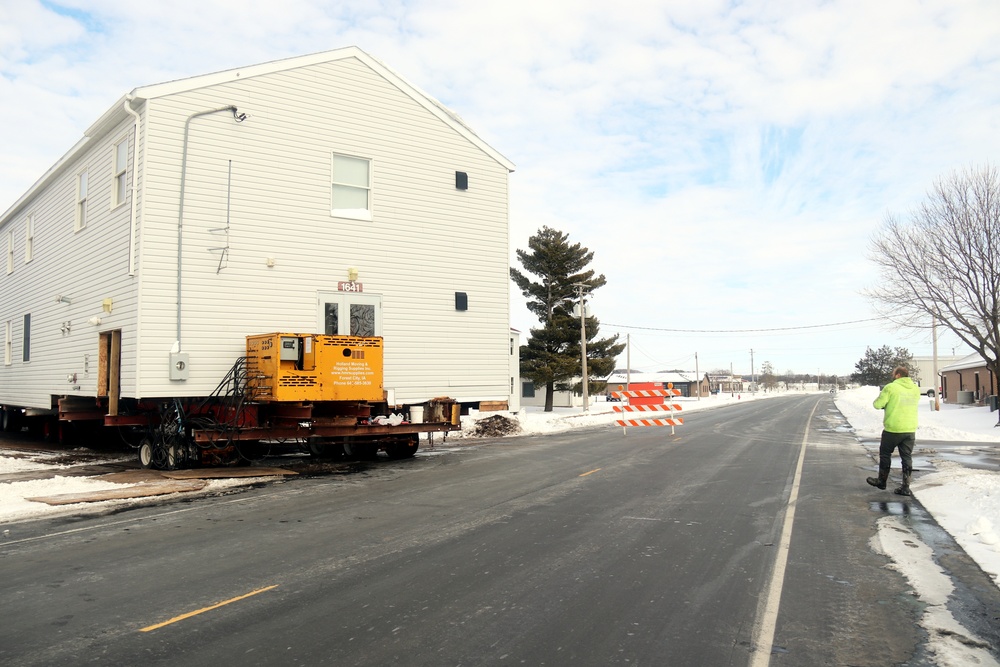 History made: Contractor moves first two World War II-era barracks at Fort McCoy