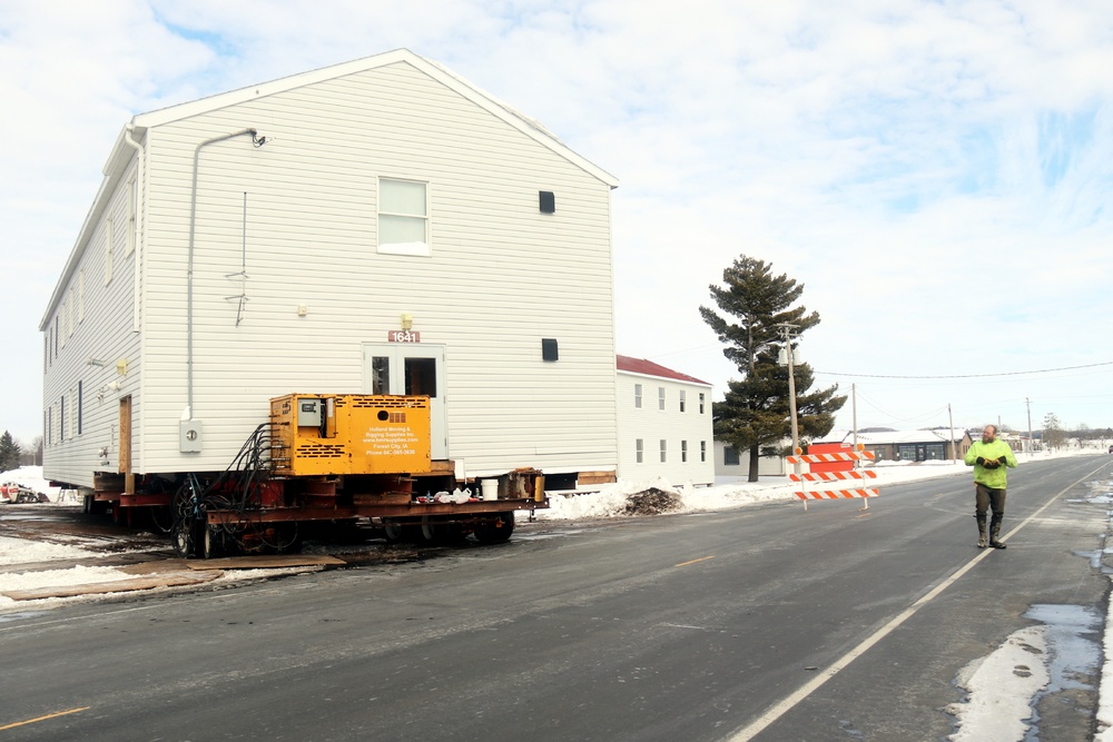 History made: Contractor moves first two World War II-era barracks at Fort McCoy