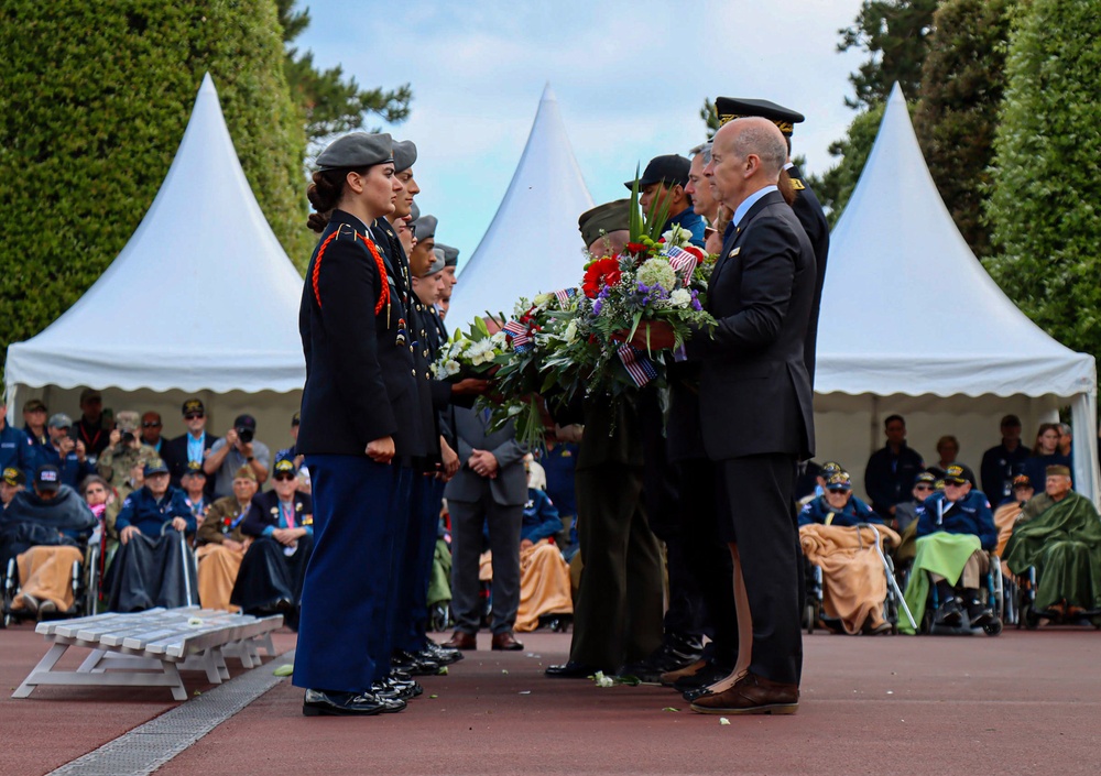 Ceremony at the Normandy American Cemetery concludes D-Day 78 Anniversary