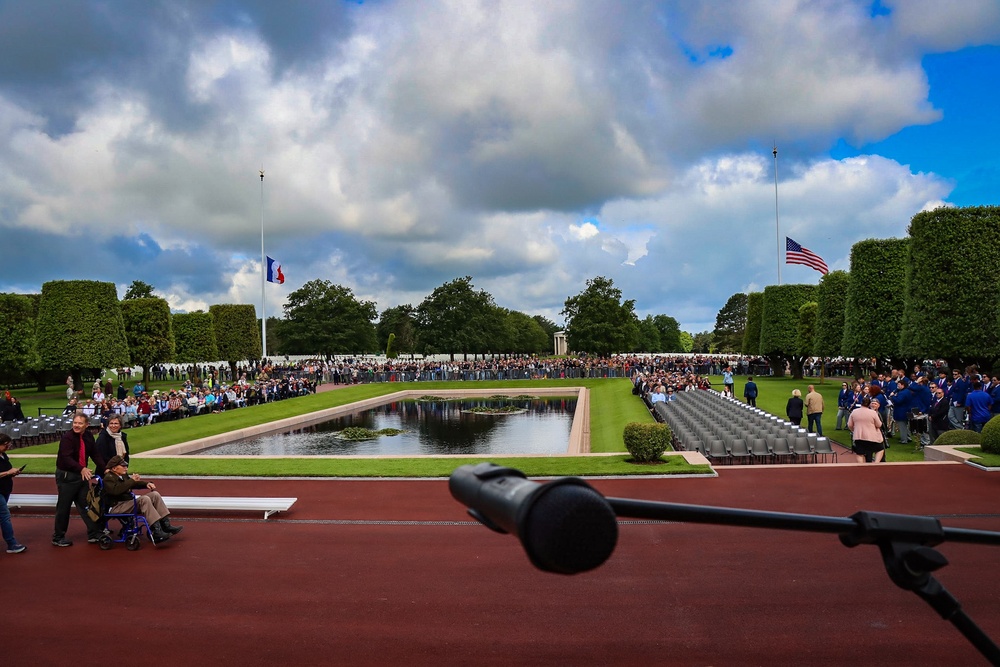 Ceremony at the Normandy American Cemetery concludes D-Day 78 Anniversary