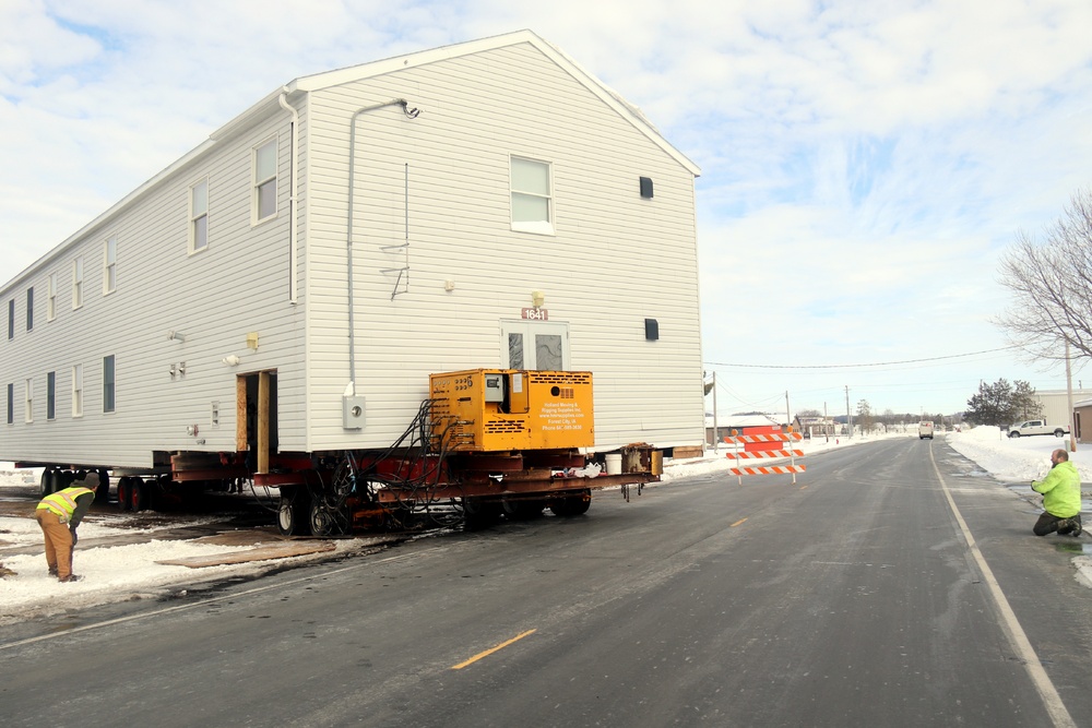 History made: Contractor moves first two World War II-era barracks at Fort McCoy