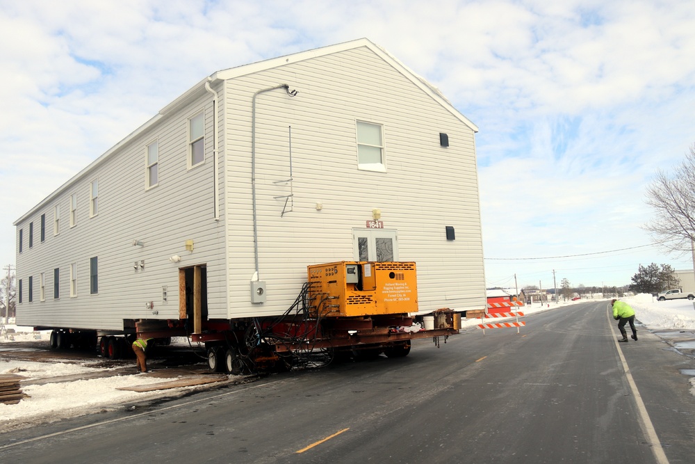 History made: Contractor moves first two World War II-era barracks at Fort McCoy