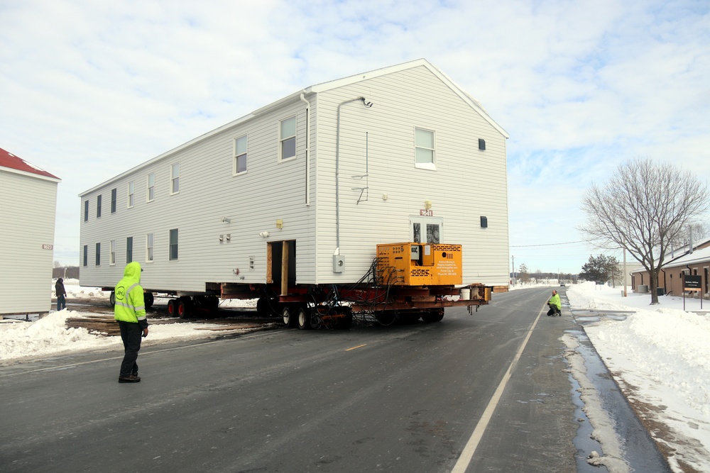 History made: Contractor moves first two World War II-era barracks at Fort McCoy