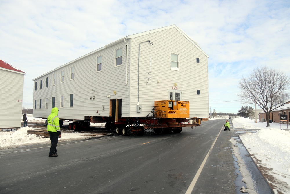 History made: Contractor moves first two World War II-era barracks at Fort McCoy