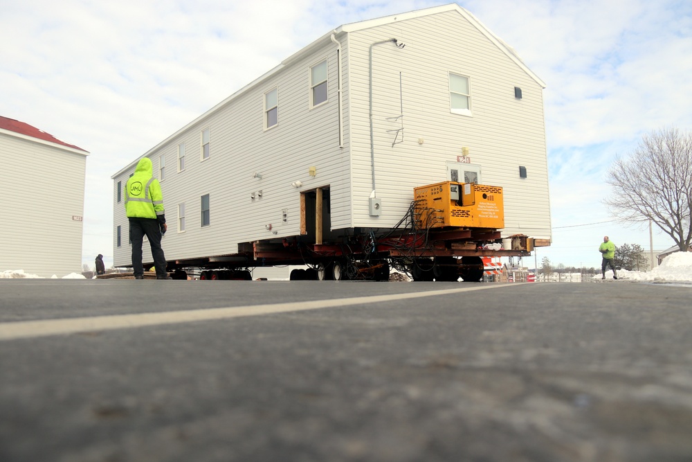 History made: Contractor moves first two World War II-era barracks at Fort McCoy