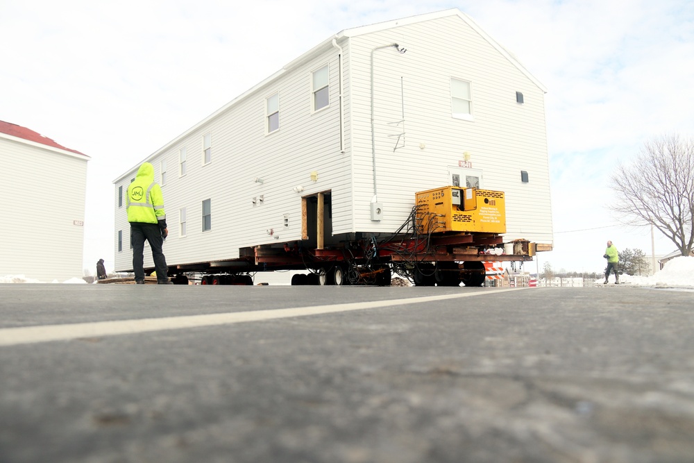 History made: Contractor moves first two World War II-era barracks at Fort McCoy