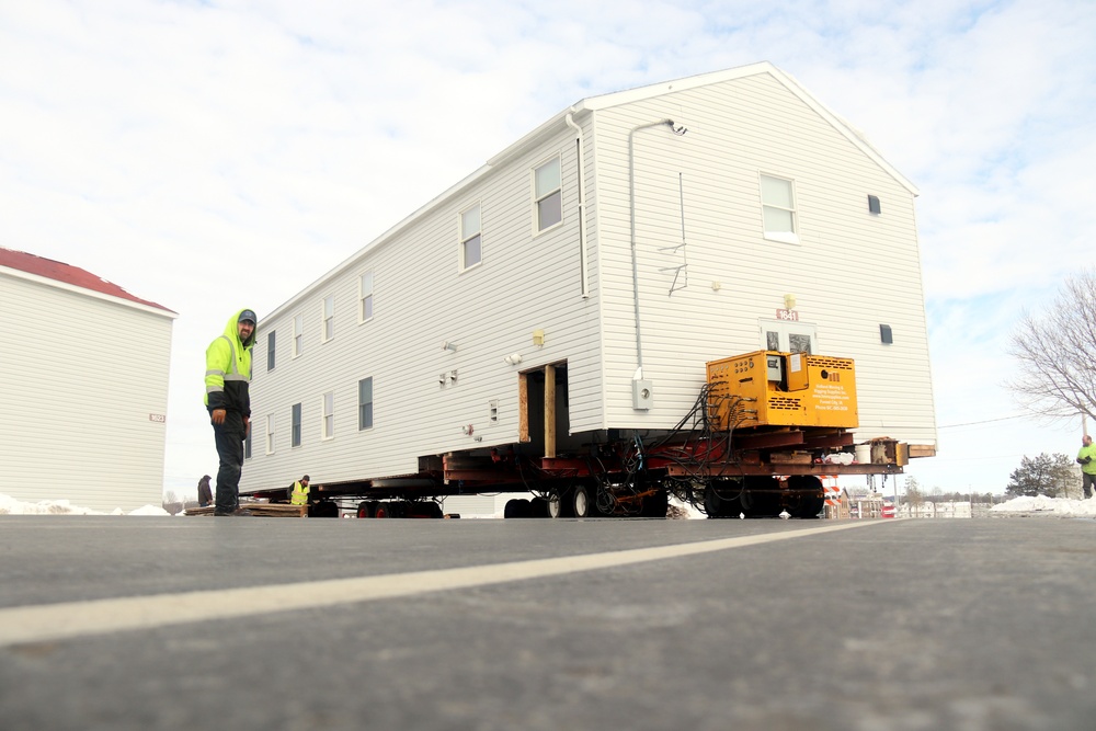 History made: Contractor moves first two World War II-era barracks at Fort McCoy