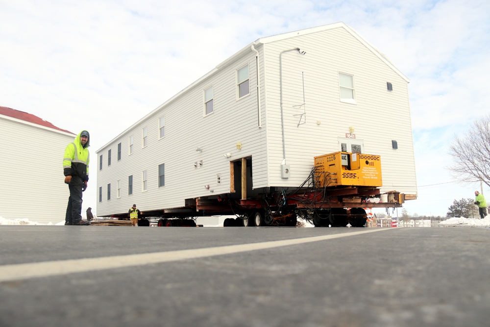 History made: Contractor moves first two World War II-era barracks at Fort McCoy