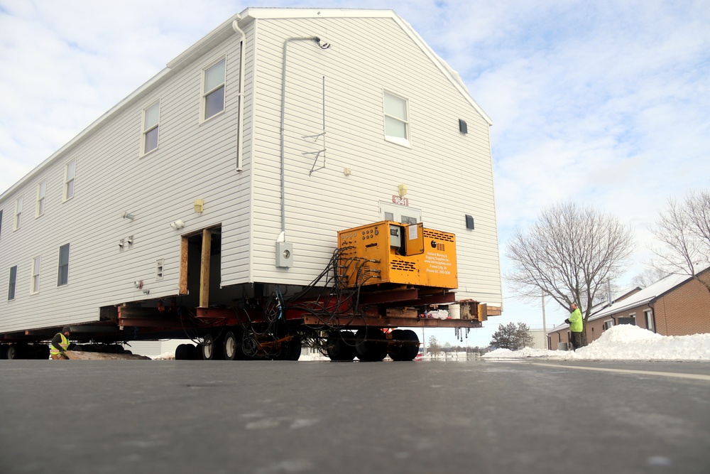 History made: Contractor moves first two World War II-era barracks at Fort McCoy