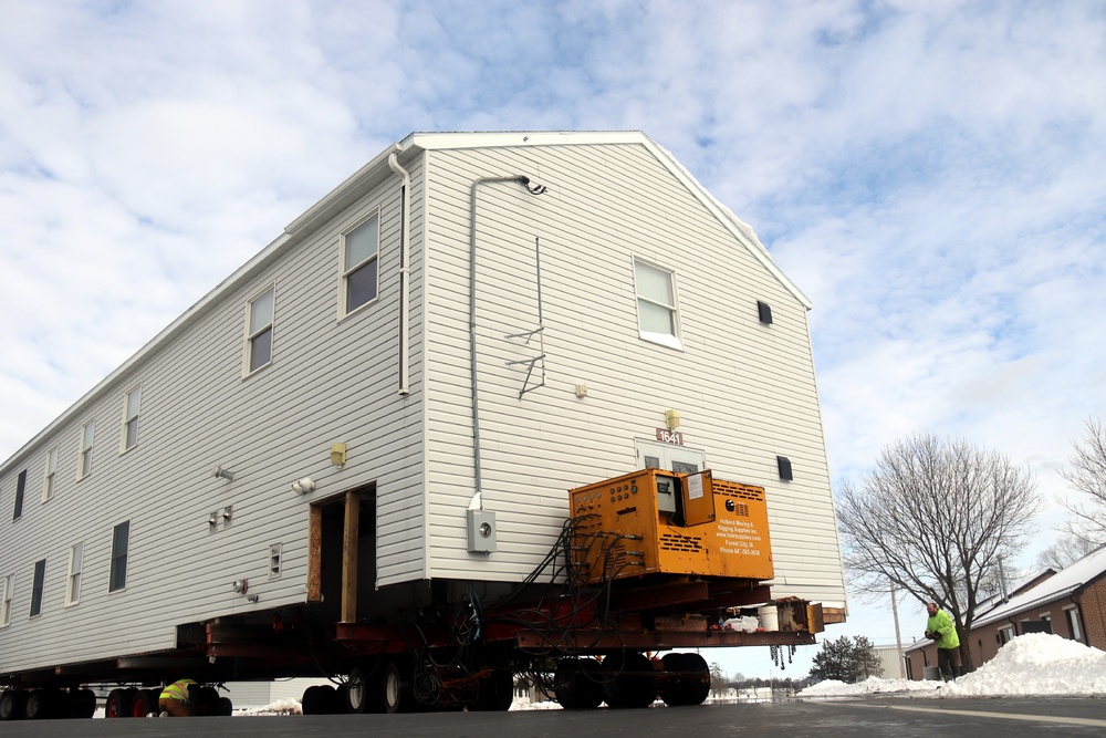 History made: Contractor moves first two World War II-era barracks at Fort McCoy