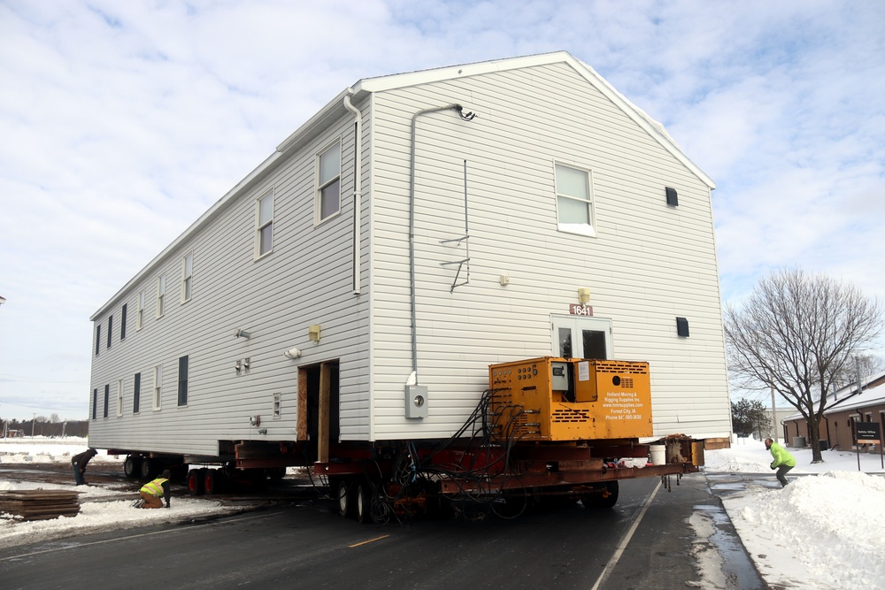 History made: Contractor moves first two World War II-era barracks at Fort McCoy