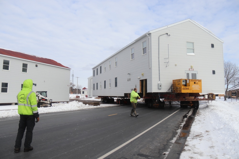 History made: Contractor moves first two World War II-era barracks at Fort McCoy