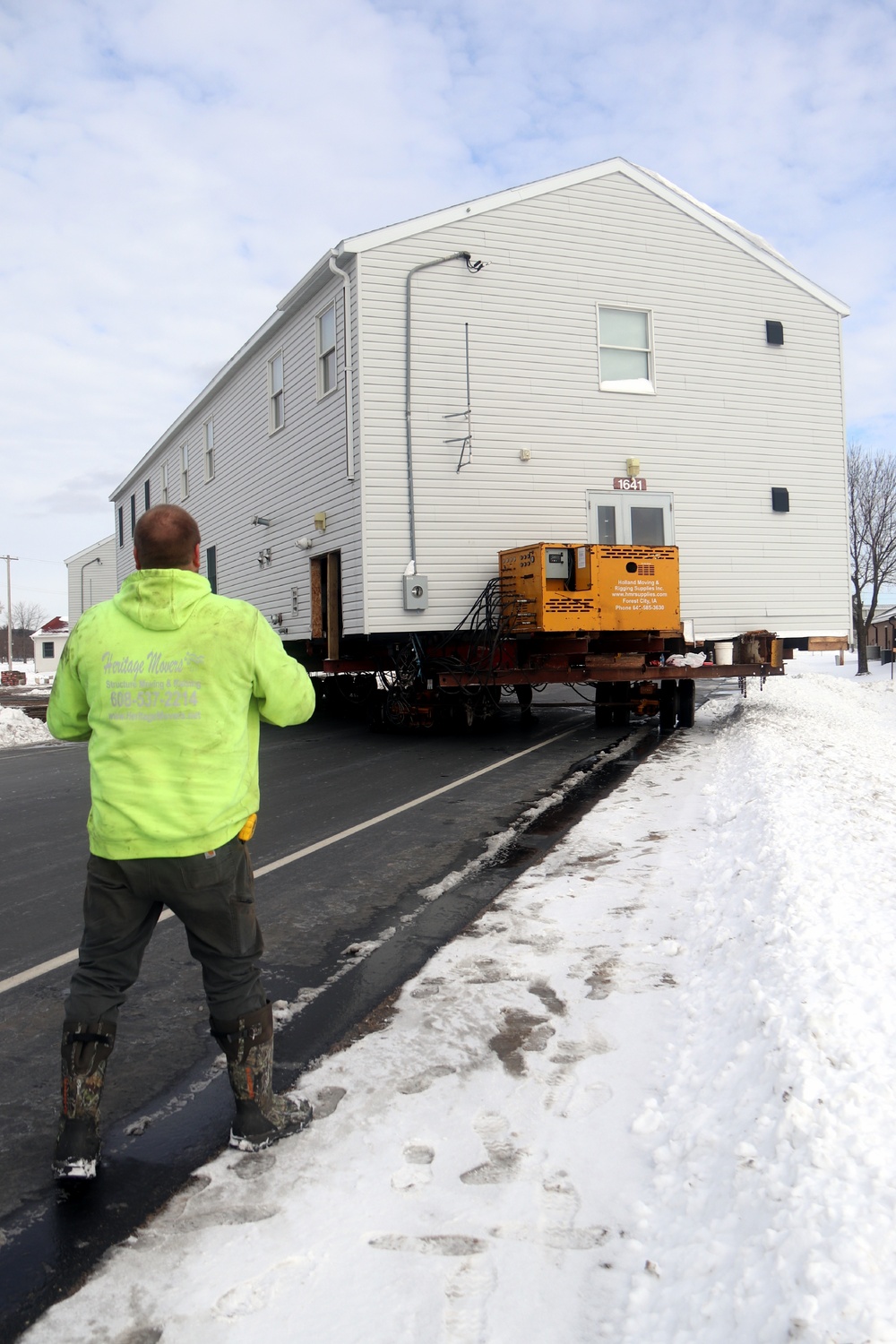 History made: Contractor moves first two World War II-era barracks at Fort McCoy