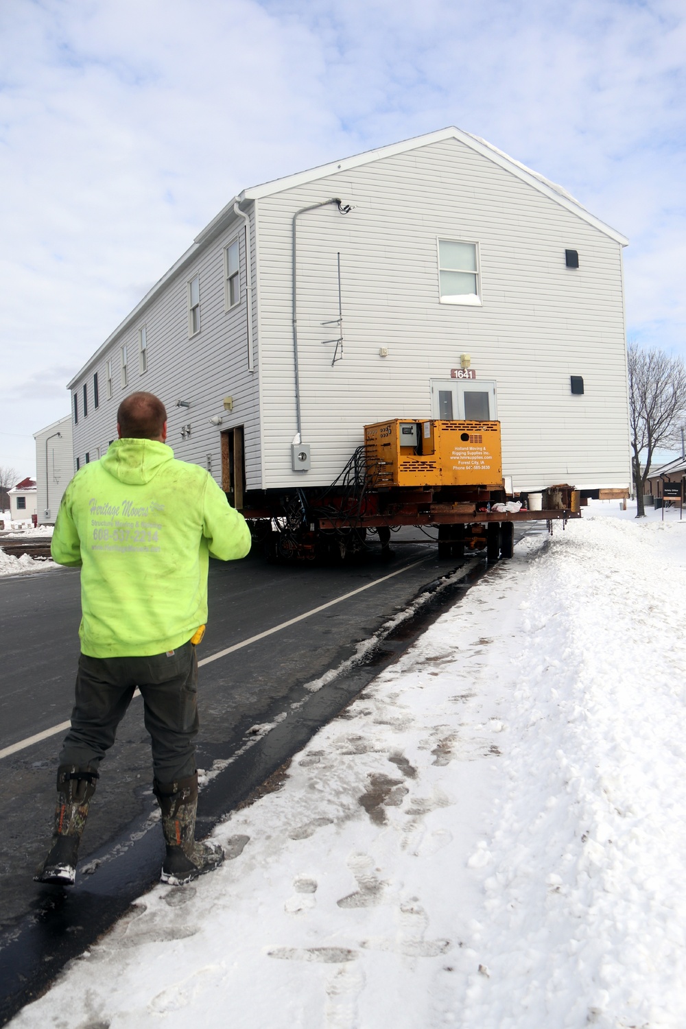 History made: Contractor moves first two World War II-era barracks at Fort McCoy