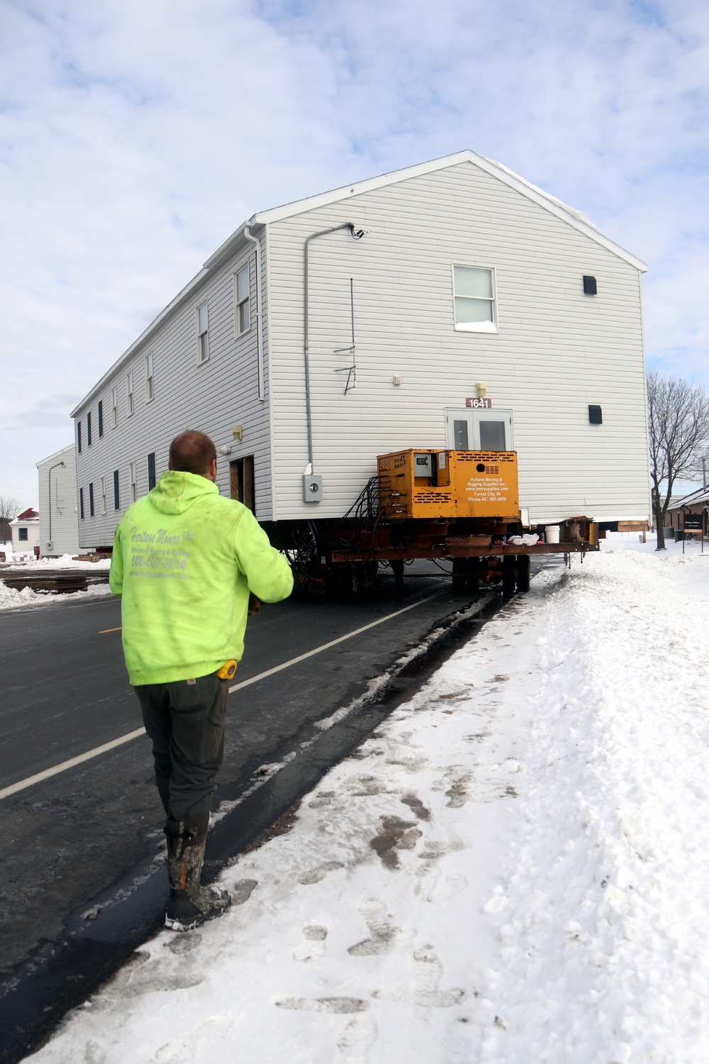 History made: Contractor moves first two World War II-era barracks at Fort McCoy