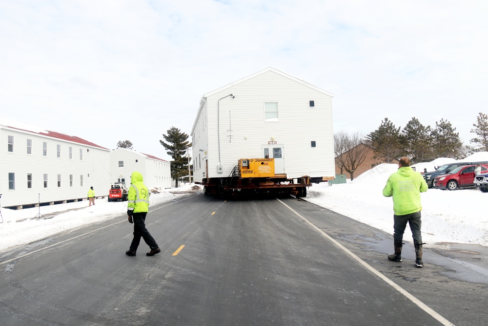 History made: Contractor moves first two World War II-era barracks at Fort McCoy