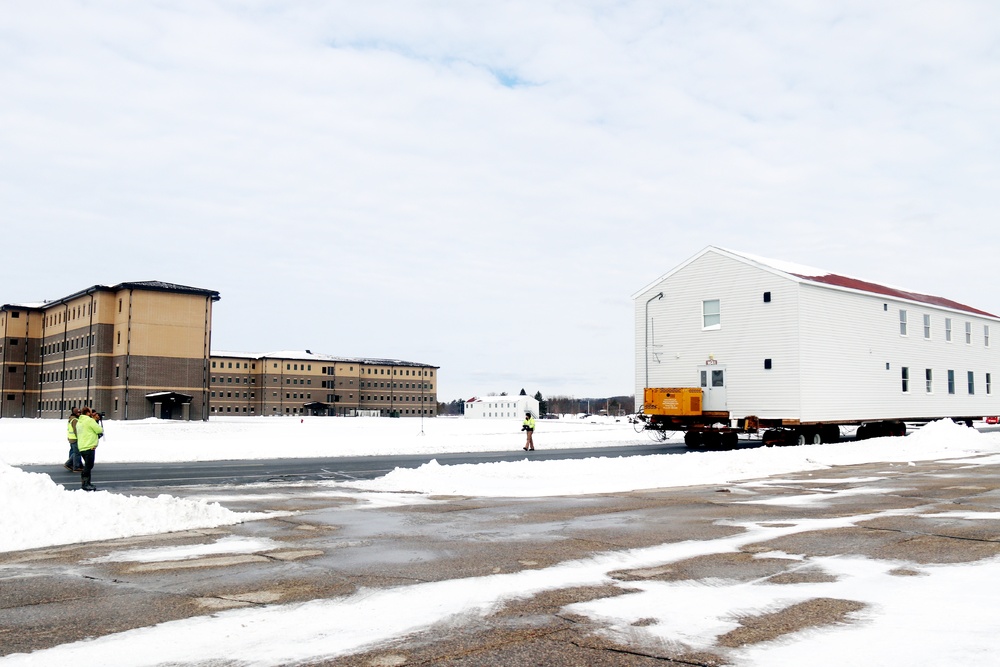 History made: Contractor moves first two World War II-era barracks at Fort McCoy