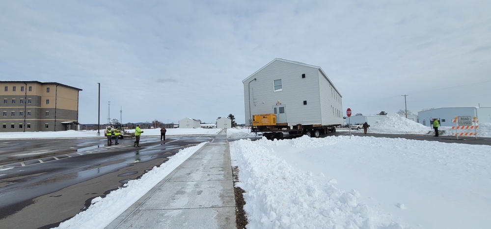 History made: Contractor moves first two World War II-era barracks at Fort McCoy