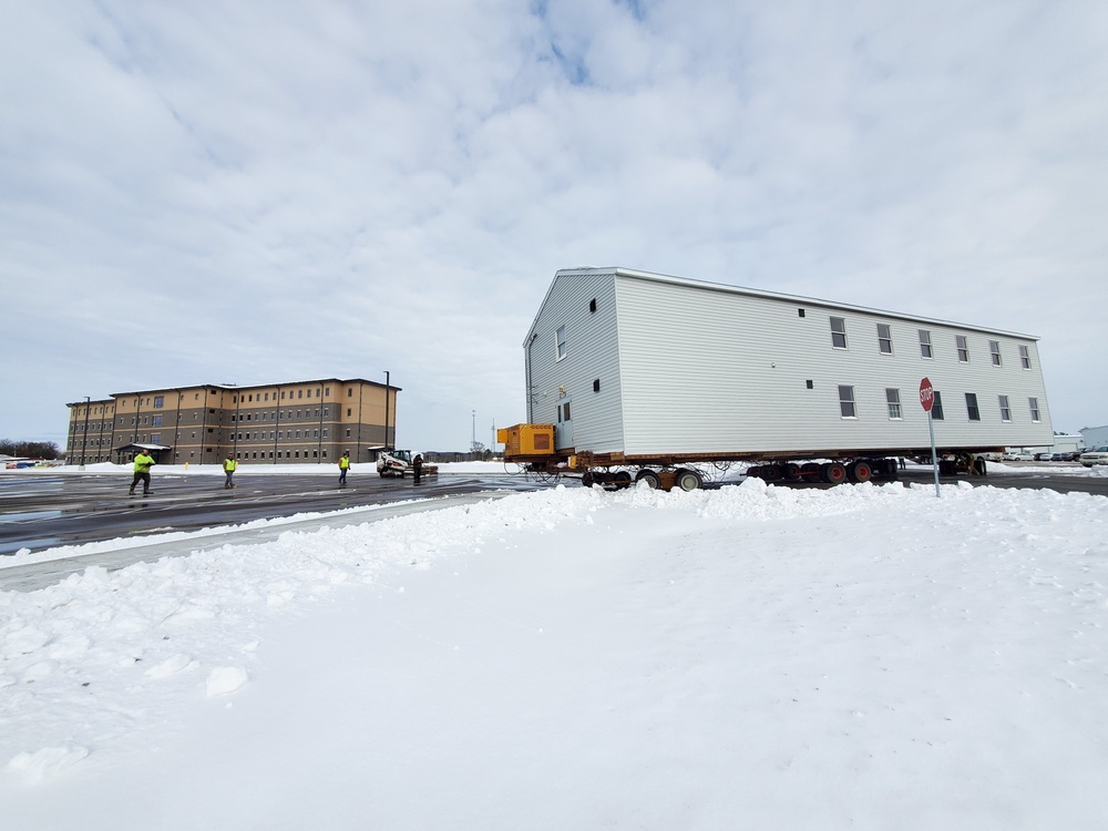 History made: Contractor moves first two World War II-era barracks at Fort McCoy