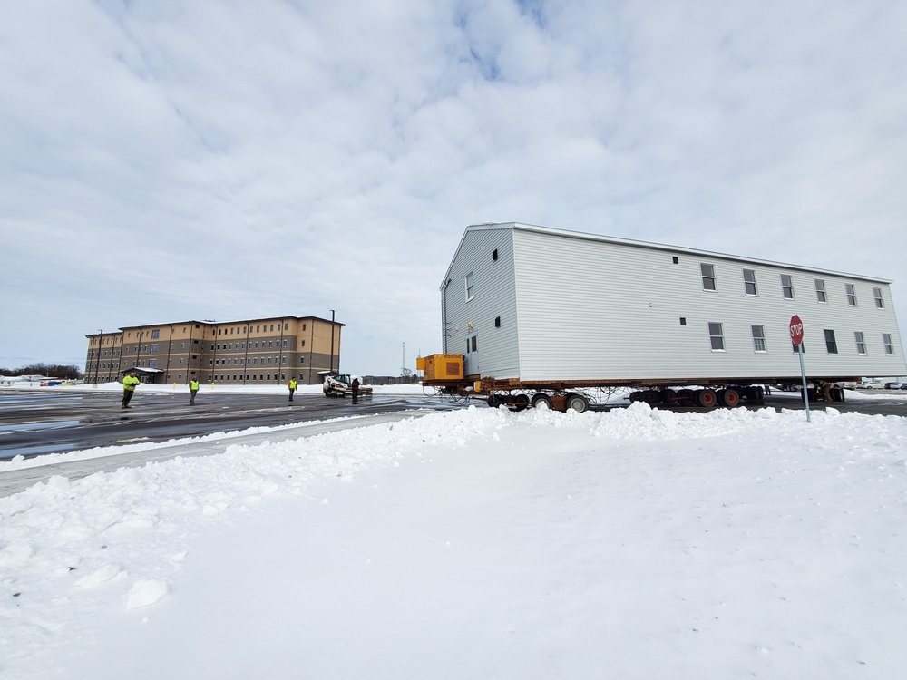 History made: Contractor moves first two World War II-era barracks at Fort McCoy