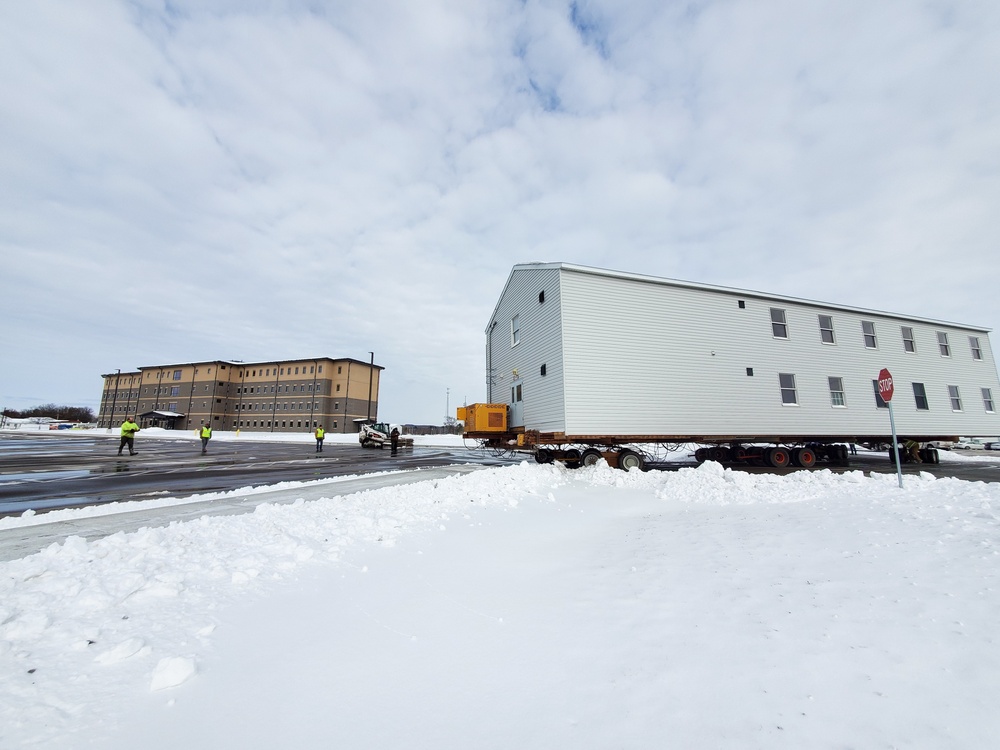 History made: Contractor moves first two World War II-era barracks at Fort McCoy