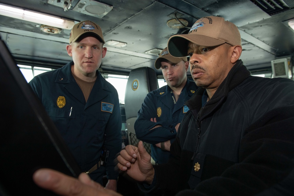USS Theodore Roosevelt (CVN 71) conducts sea and anchor detail drills