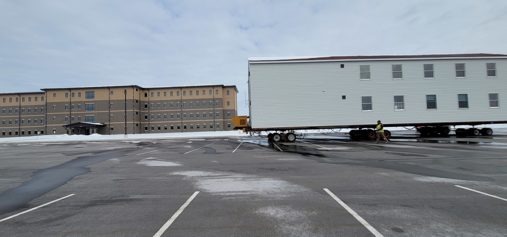 History made: Contractor moves first two World War II-era barracks at Fort McCoy