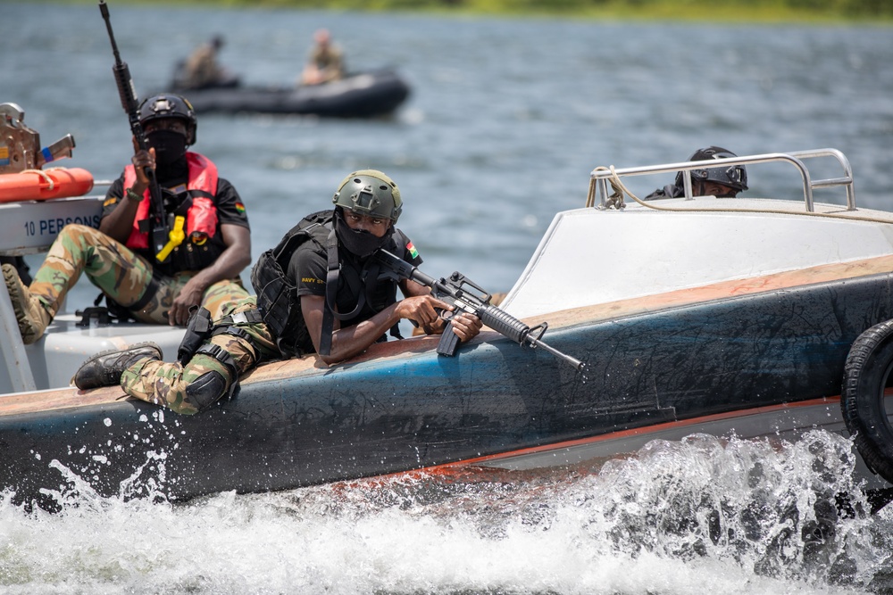 Members of The Ghana Armed Forces Pull Security Flintlock 2023