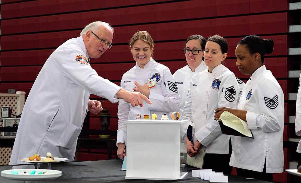 Air Force culinary team display table