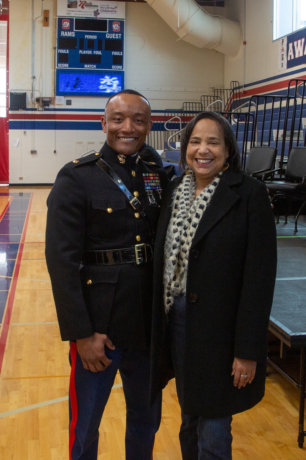 Marine Barracks Washington performs at Silas High School