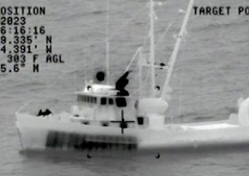 Coast Guard aircrew medevacs Canadian crewmember from vessel near Graham Island, British Columbia