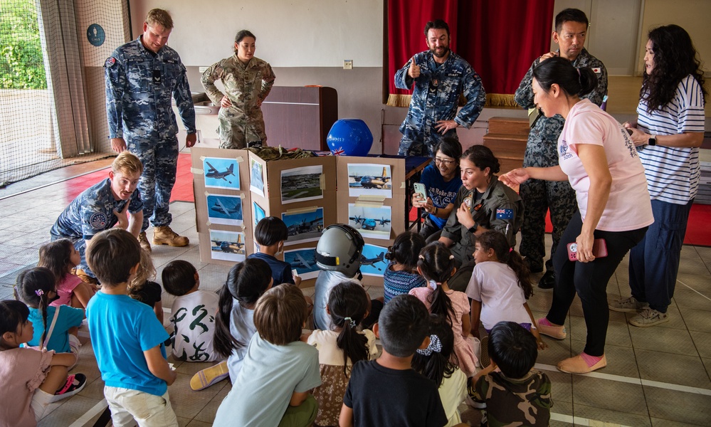 Cope North 23 exercise participants visit the Japanese School of Guam