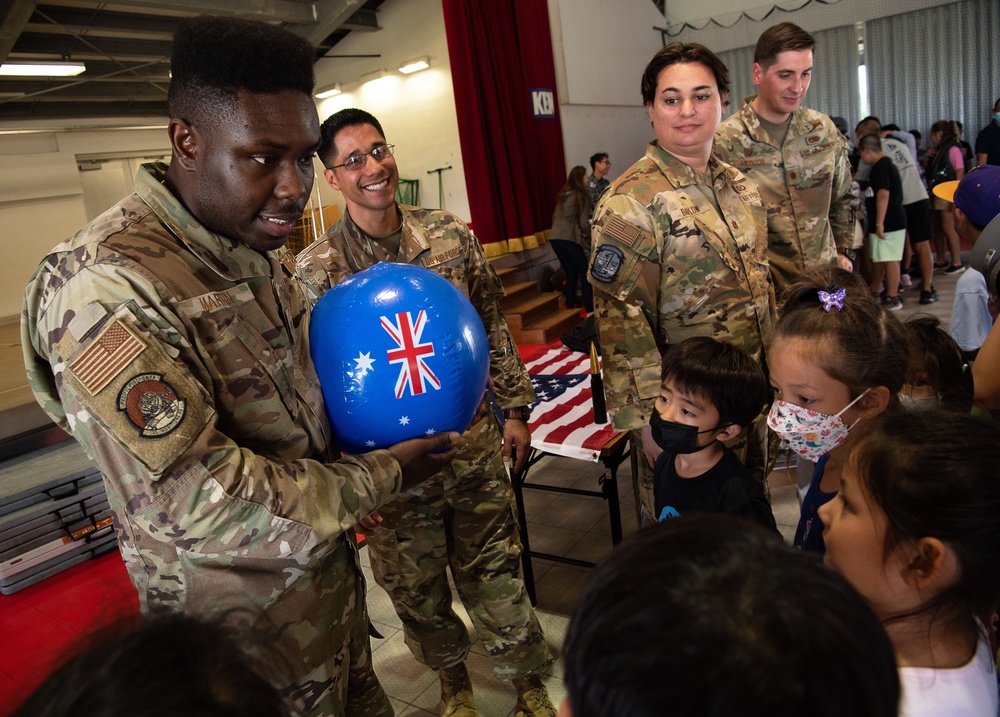 Cope North 23 exercise participants visit the Japanese School of Guam