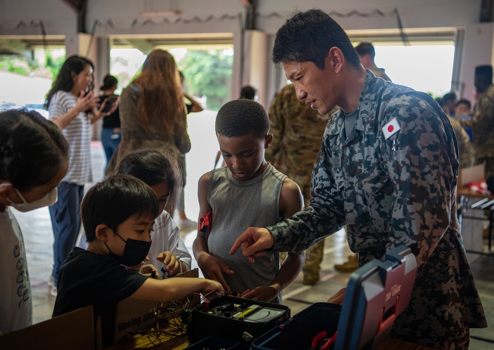 Cope North 23 exercise participants visit the Japanese School of Guam