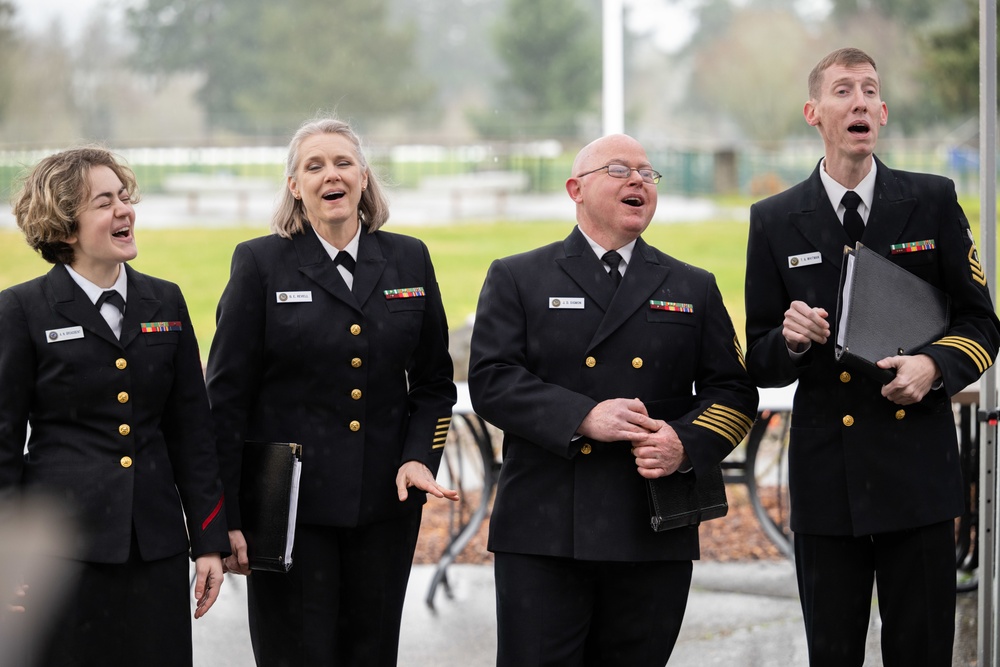 U.S. Navy Band Sea Chanters perform at the Community Living Center at VA Portland Vancouver campus