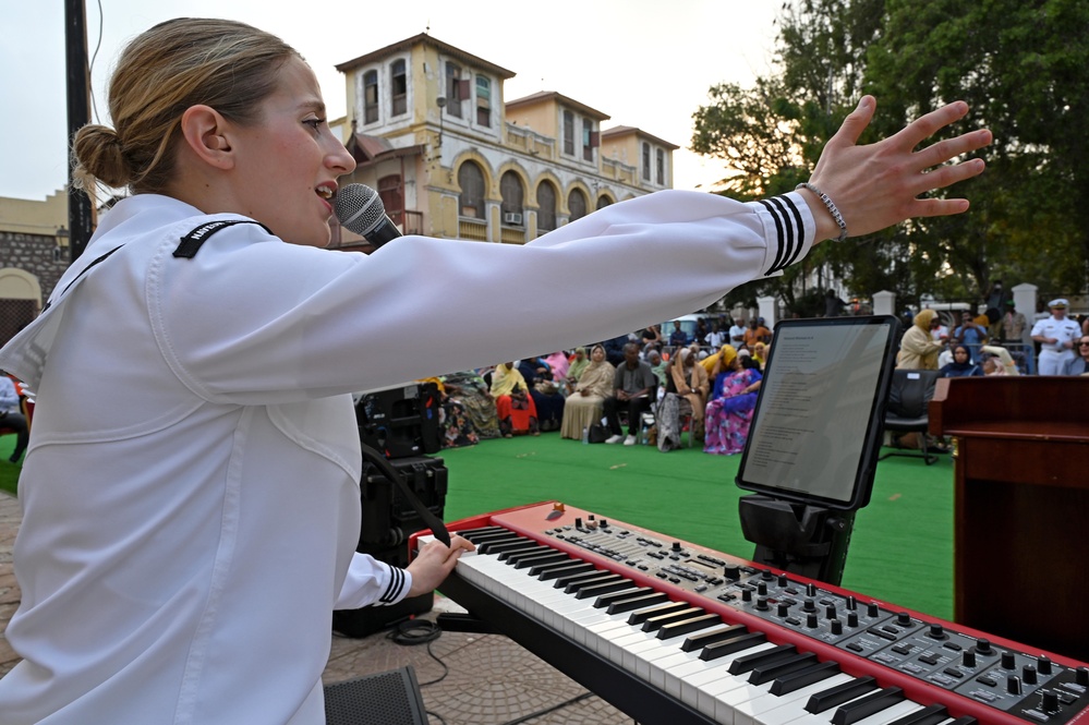 U.S. Naval Forces Europe Africa Band plays for Cutlass Express 2023