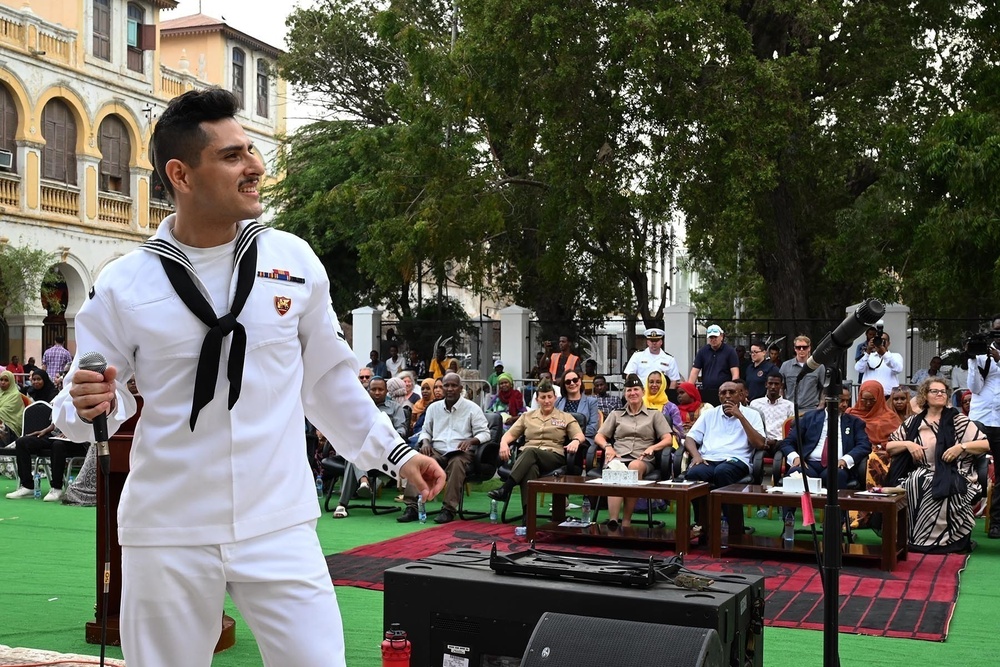U.S. Naval Forces Europe Africa Band plays for Cutlass Express 2023