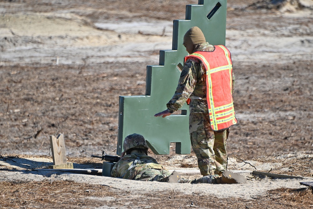 FORT DIX-RANGE 35 HHD, 27th Finance Management Battalion Conducting TABLE VI Qualification Day Fire Stage 1. MARCH 9, 2023